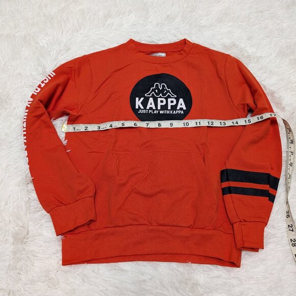 Kappa Unisex Crew Neck Red Pullover Loopknit with logo Sweatshirt for 7Yrs NWOT - Picture 6 of 8